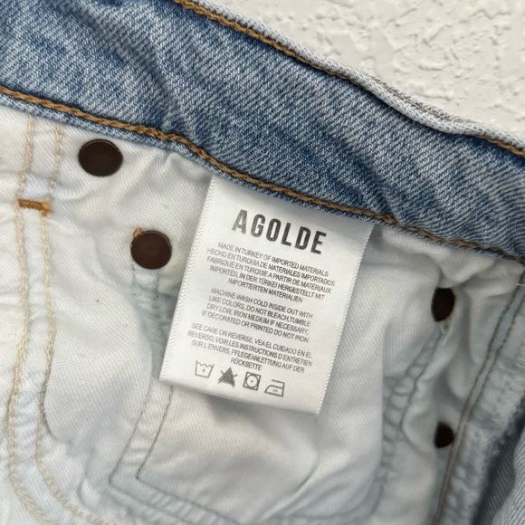 AGOLDE High Rise Stovetop Straight Leg Jeans in Destination Light Wash Size 29 - Picture 14 of 15